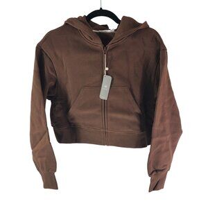 Neiwai Boundless Fleece Zip-Up Hoodie Chocolate Brown S